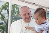 Pope Francis with children