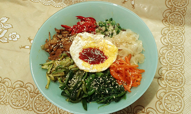 An Egyptian's vegetarian version of bibimbap